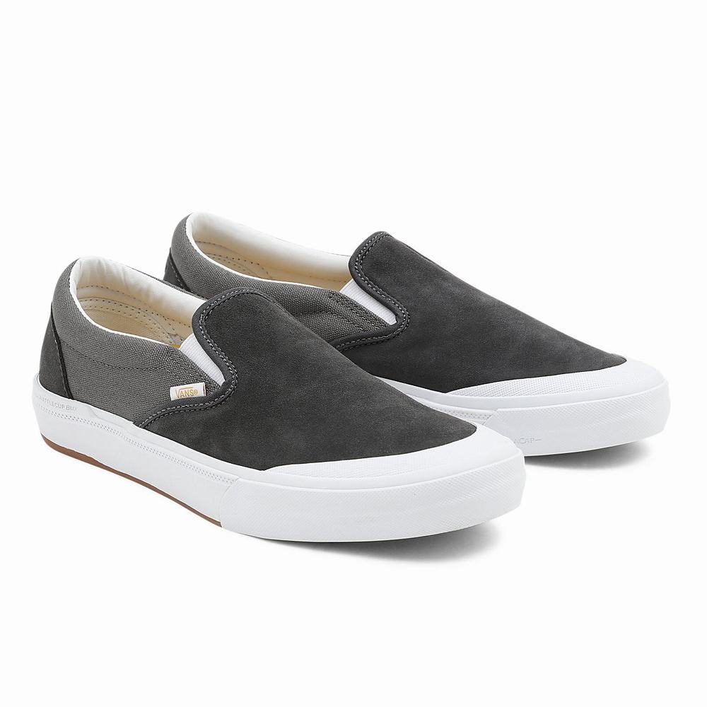 Men\'s Vans X Dan Lacey BMX Slip On Shoes Grey | USA20538