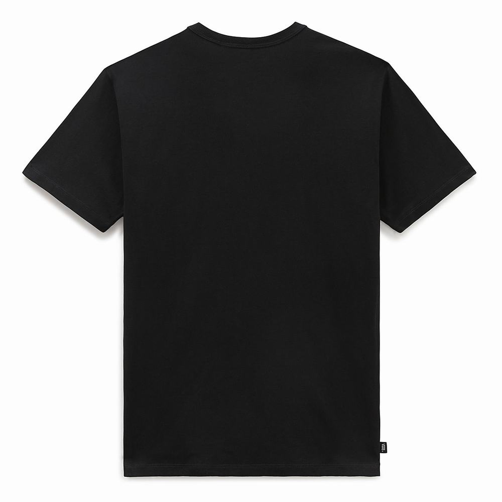 Men's Vans X Dan Lacey Off The Wall Pocket T Shirts Black | USA93510