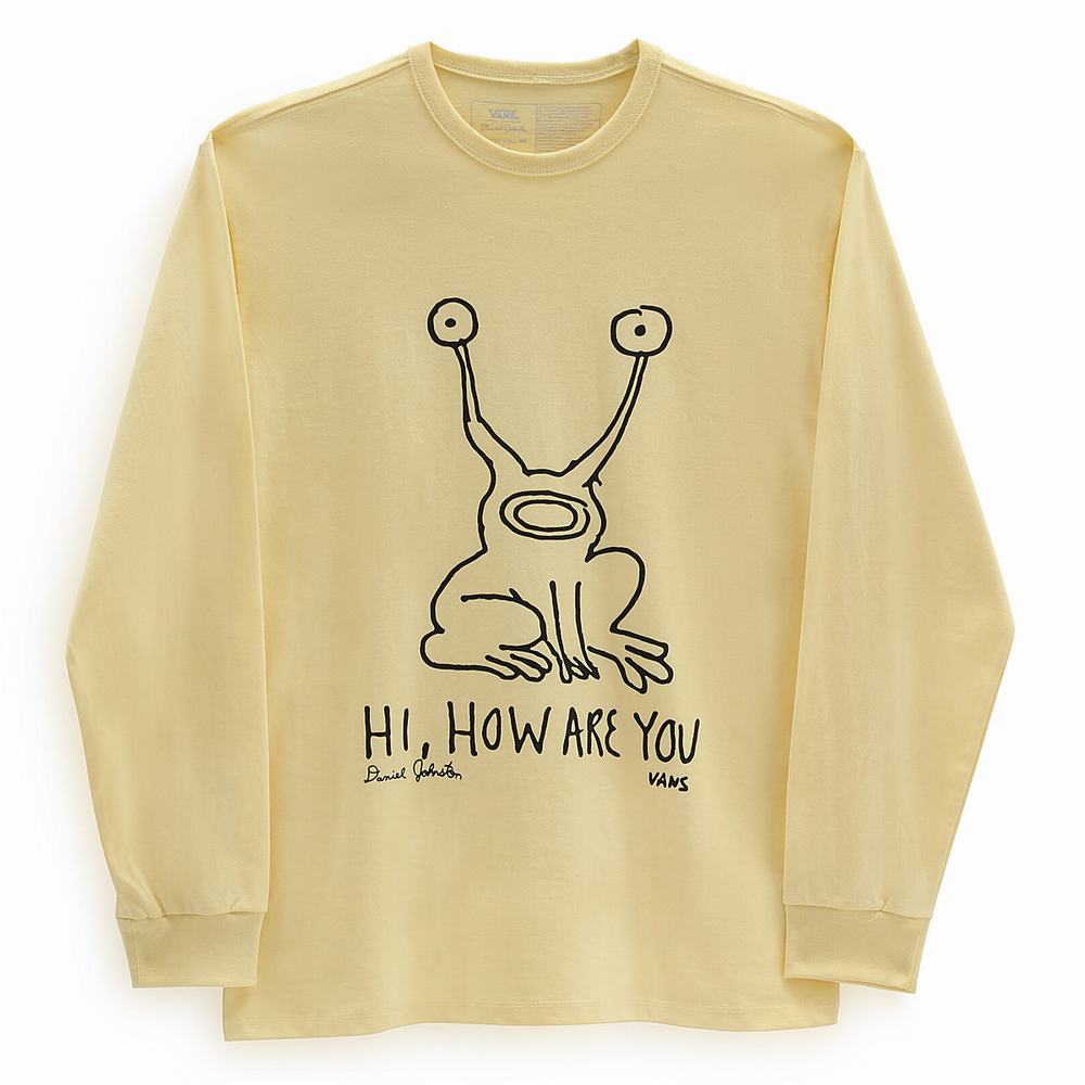 Men's Vans X Daniel Johnston OTW T Shirts Yellow | USA45398