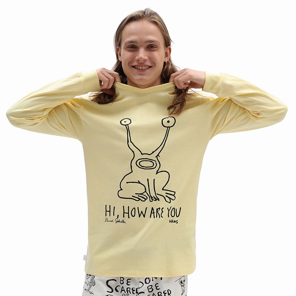 Men\'s Vans X Daniel Johnston OTW T Shirts Yellow | USA45398