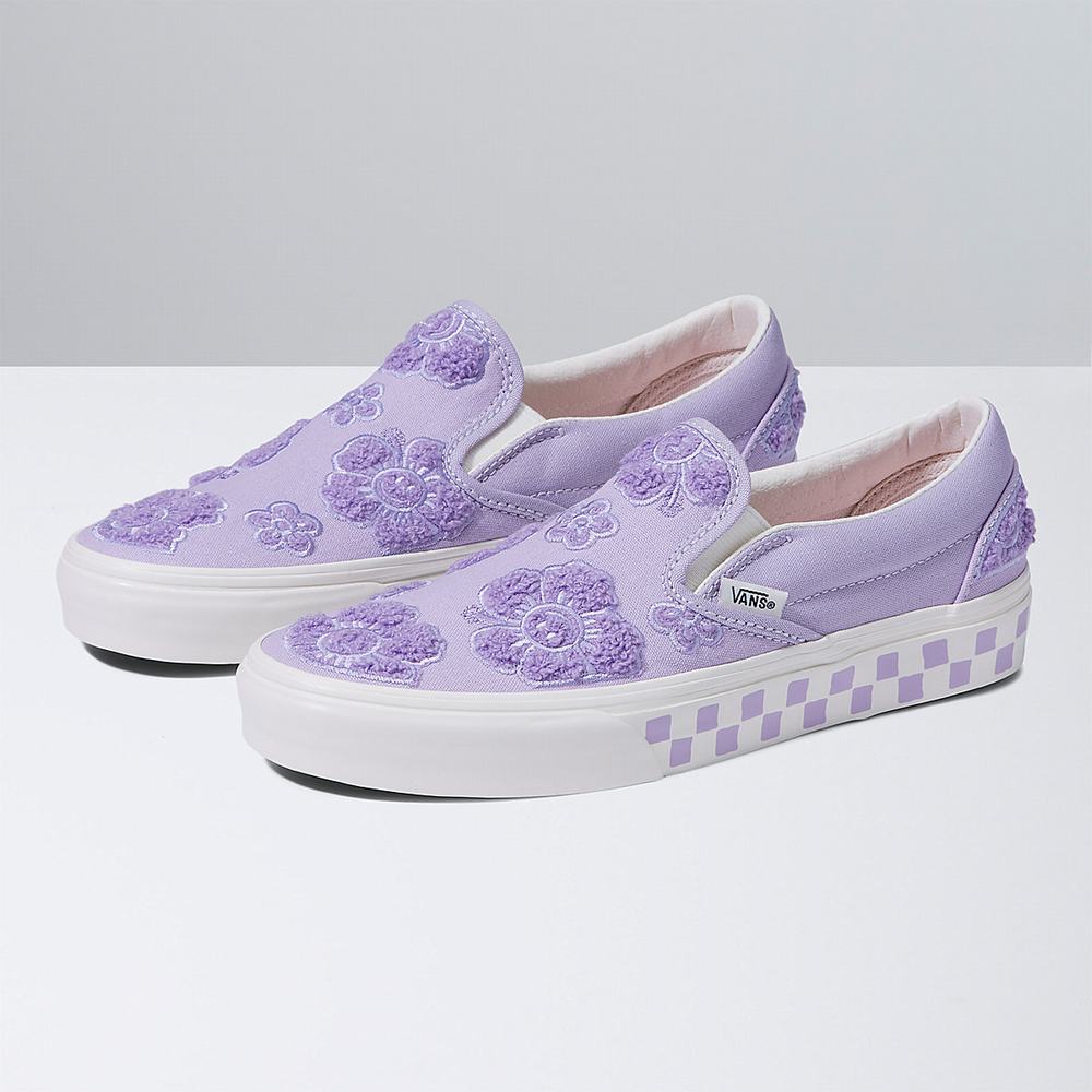 Men's Vans X EM on Holiday Classic Slip On Shoes Purple | USA42308