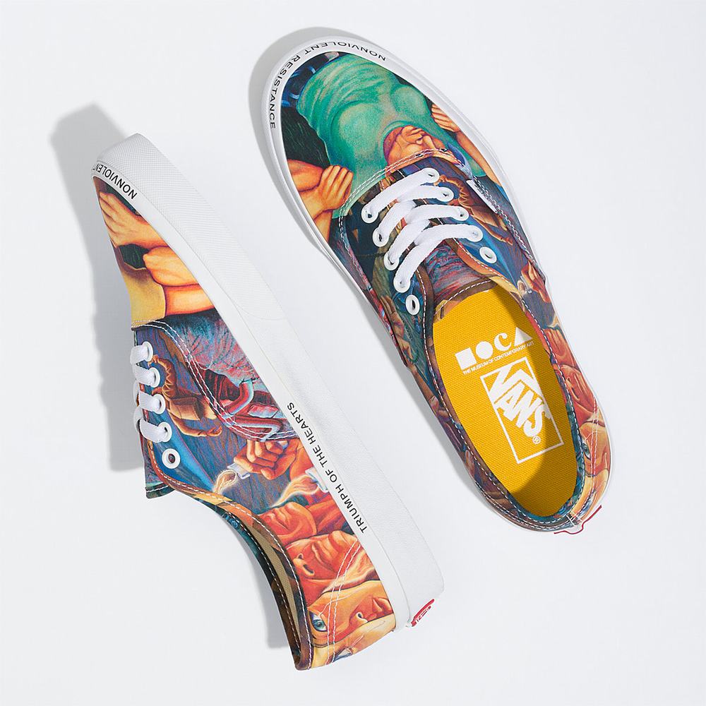 Men's Vans X MOCA Judy Baca Authentic Sneakers Multicolor | USA91840