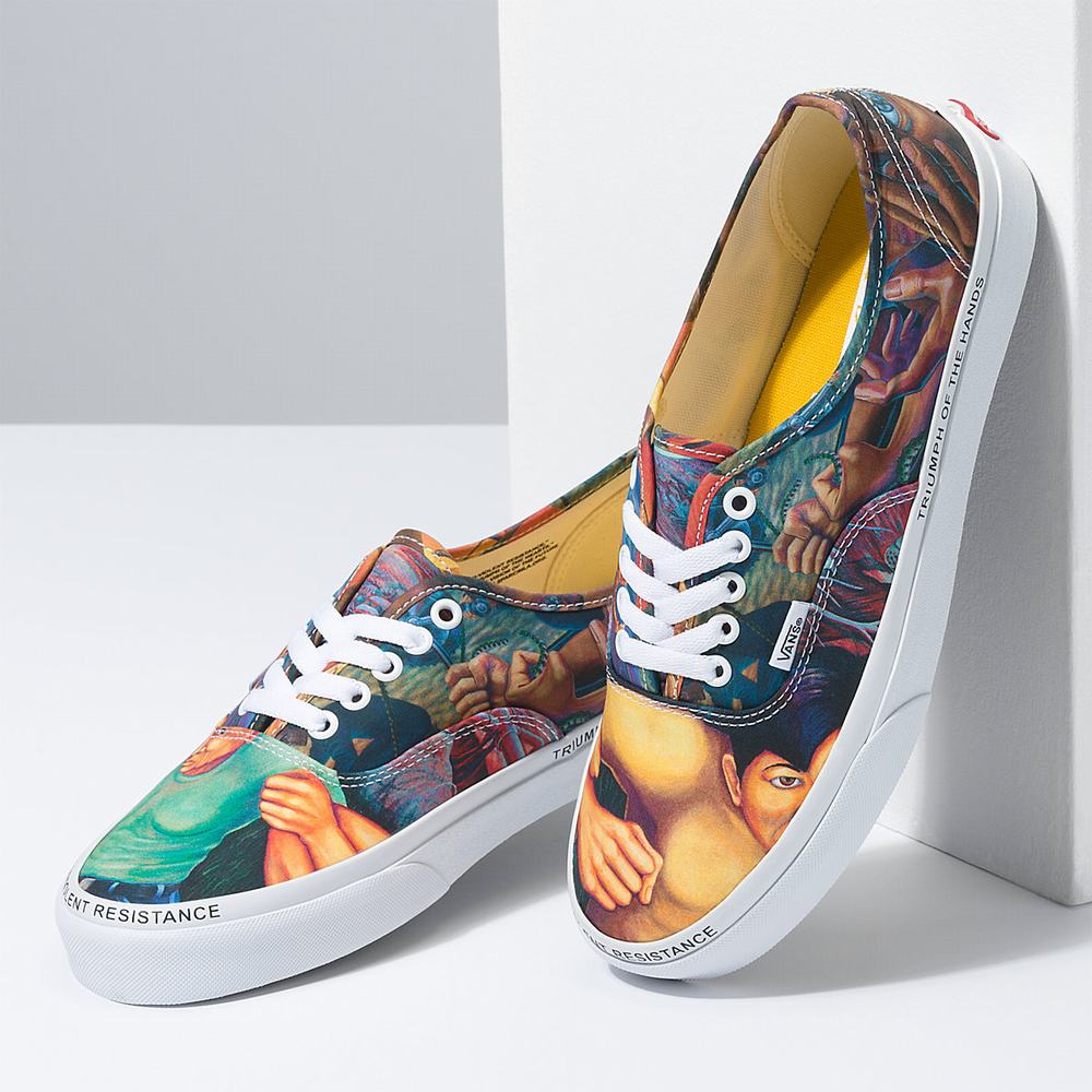 Men's Vans X MOCA Judy Baca Authentic Sneakers Multicolor | USA91840