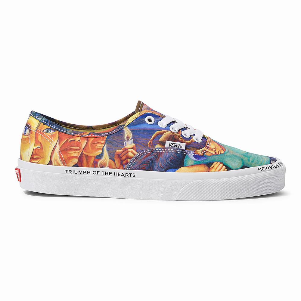 Men\'s Vans X MOCA Judy Baca Authentic Sneakers Multicolor | USA91840