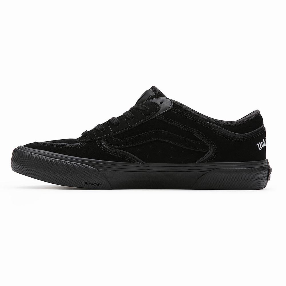 Men's Vans X Motorhead Rowley Sneakers Black | USA73214