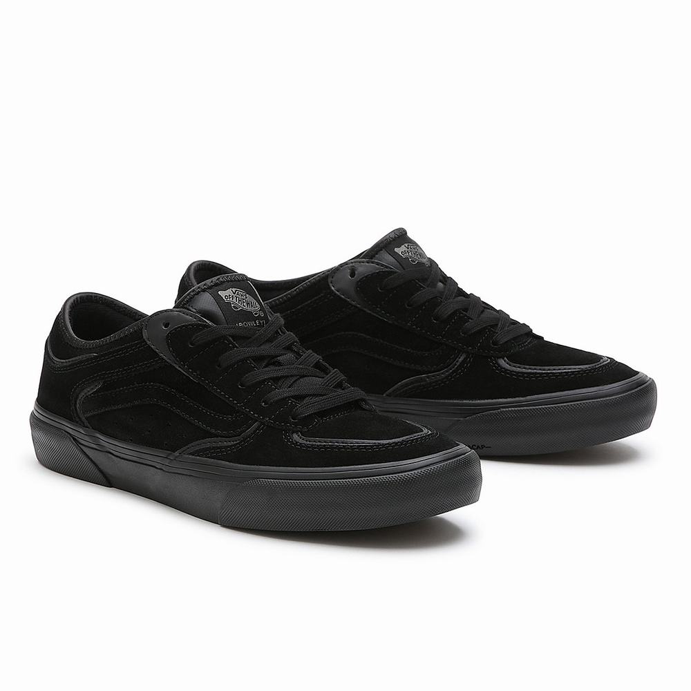 Men\'s Vans X Motorhead Rowley Sneakers Black | USA73214