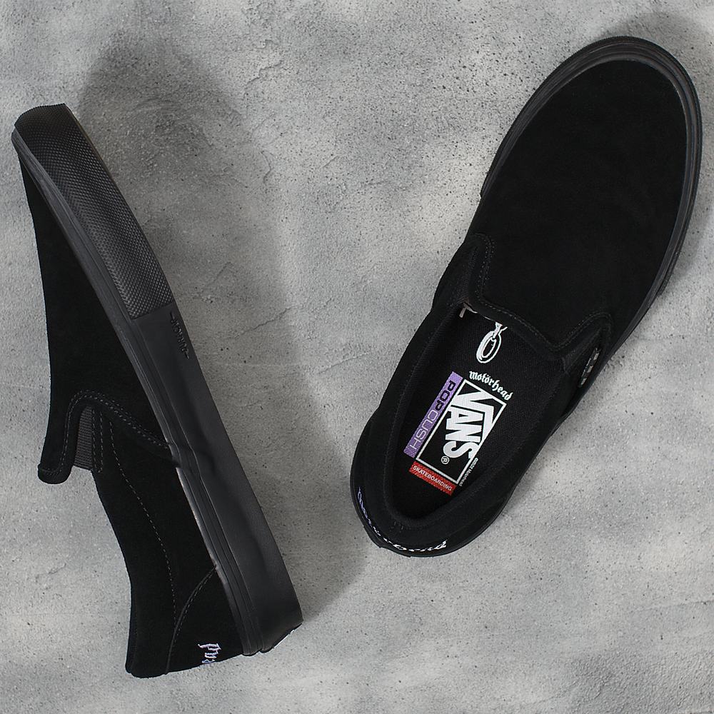 Men's Vans X Motorhead Skate Slip On Slip On Shoes Black | USA16398