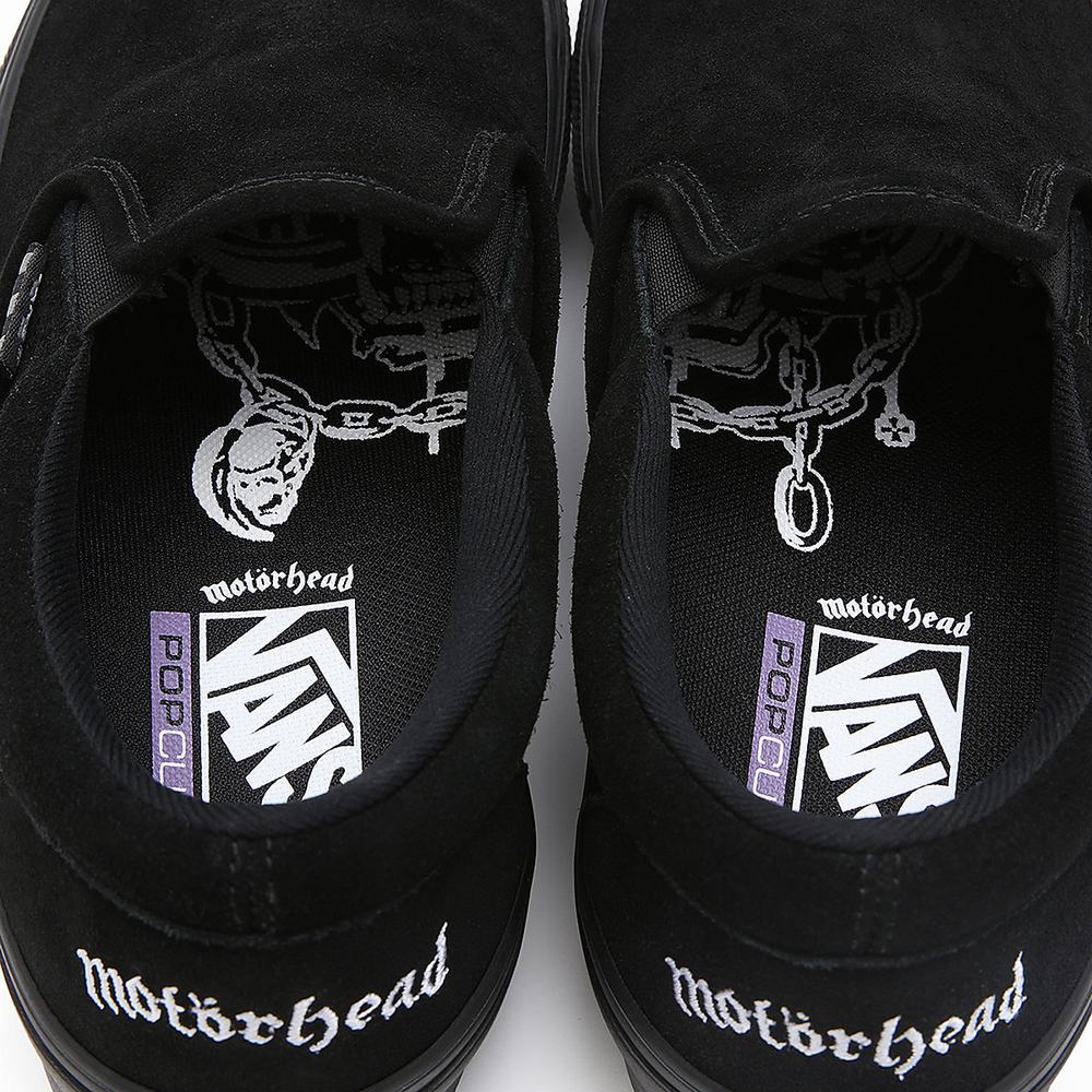 Men's Vans X Motorhead Skate Slip On Slip On Shoes Black | USA16398