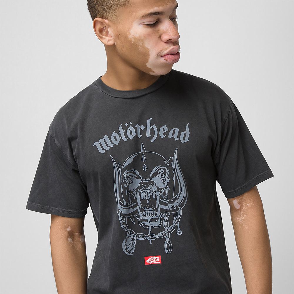 Men's Vans X Motorhead Warpig T Shirts Black | USA94173