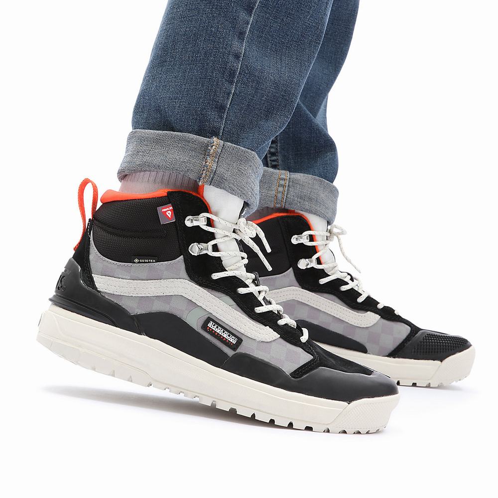 Men's Vans X Napapijri UltraRange EXO Hi Gore-Tex MTE-2 Sneakers Black / Grey | USA25718