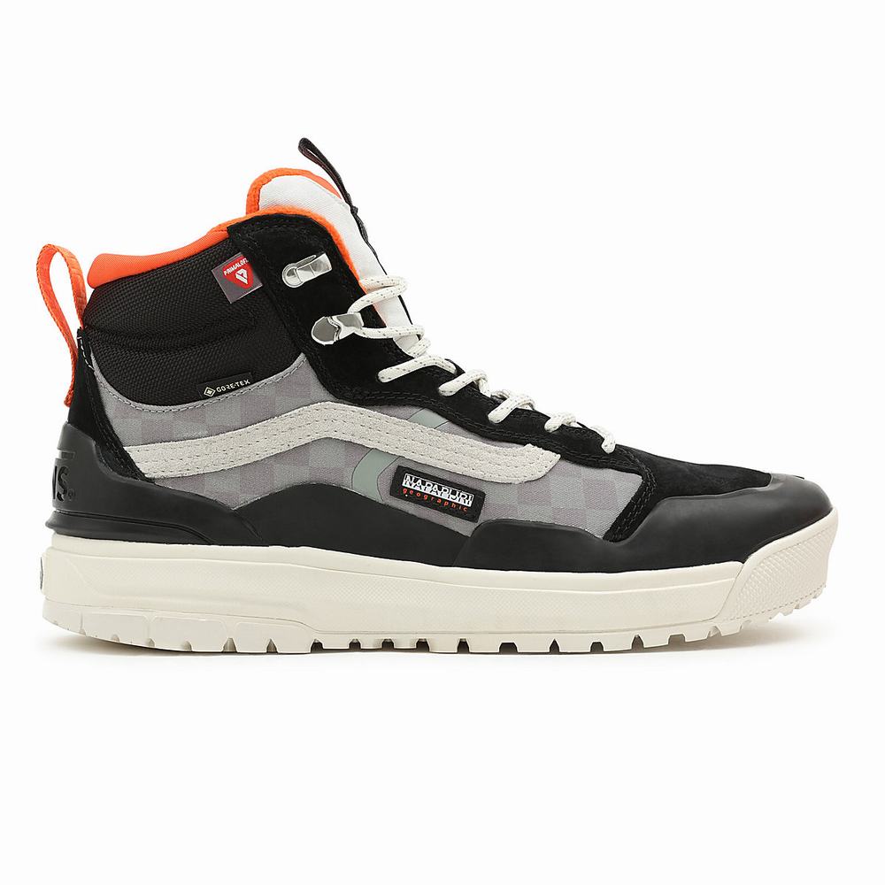 Men's Vans X Napapijri UltraRange EXO Hi Gore-Tex MTE-2 Sneakers Black / Grey | USA25718