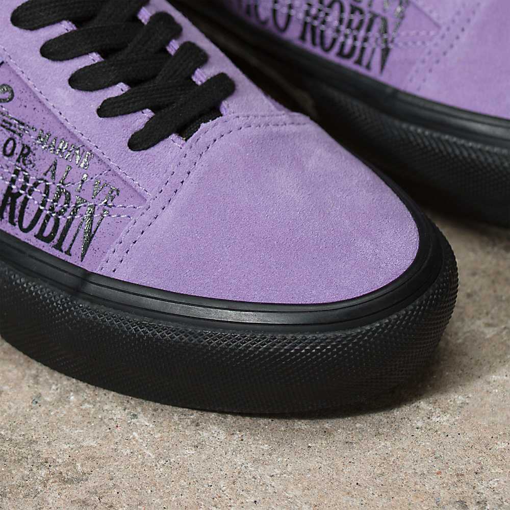 Men's Vans X One Piece Skate Old Skool Skate Shoes Purple | USA05179