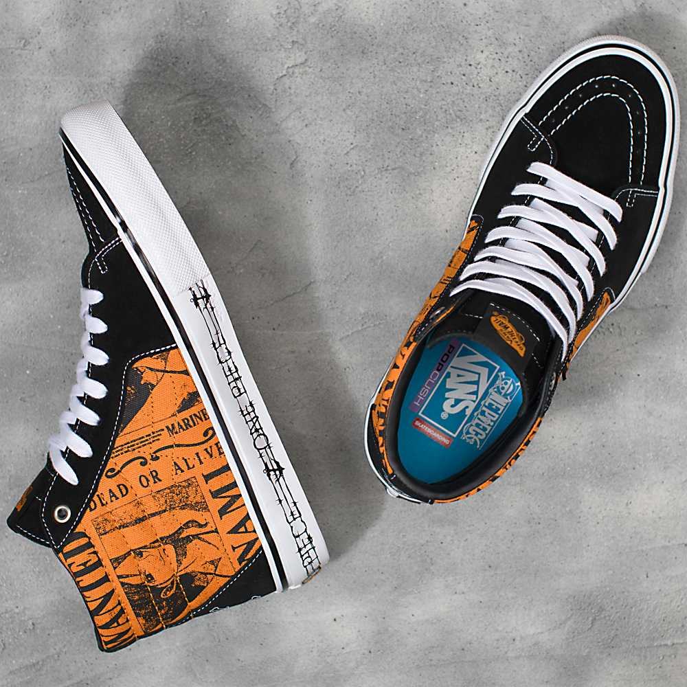 Men's Vans X One Piece Skate Old Skool Skate Shoes Orange | USA57098