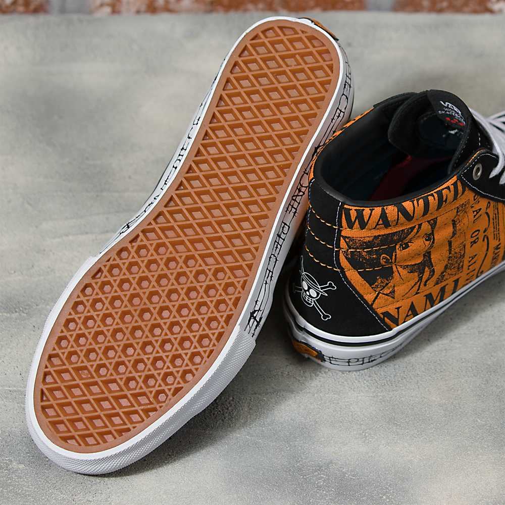 Men's Vans X One Piece Skate Old Skool Skate Shoes Orange | USA57098