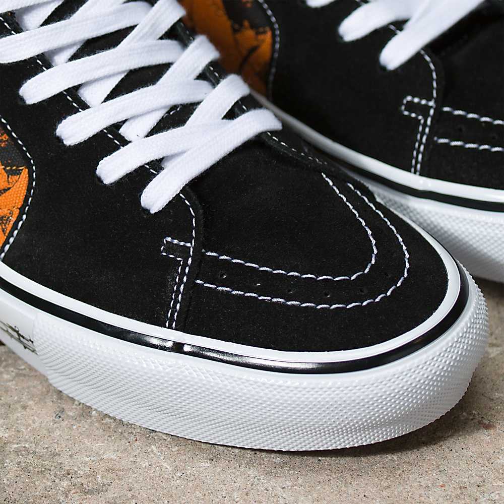 Men's Vans X One Piece Skate Old Skool Skate Shoes Orange | USA57098