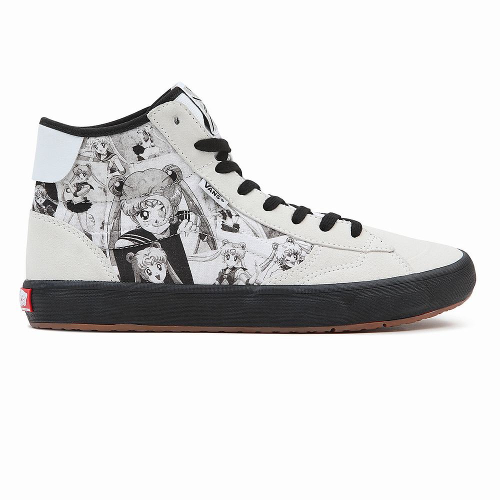 Men's Vans X Pretty Guardian Sailor Moon The Lizzie Sneakers White | USA31095