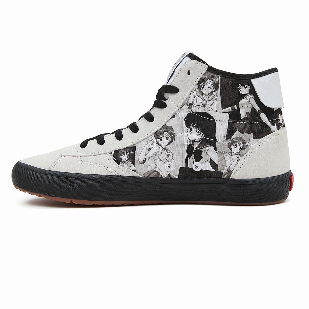 Men's Vans X Pretty Guardian Sailor Moon The Lizzie Sneakers White | USA31095