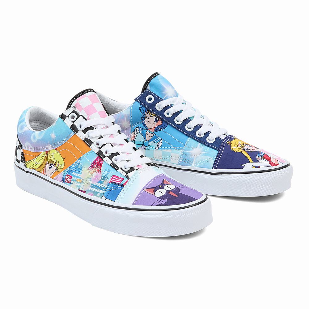 Men's Vans X Pretty Guardian Sailor Moon Old Skool Patchwork Sneakers Multicolor | USA43605