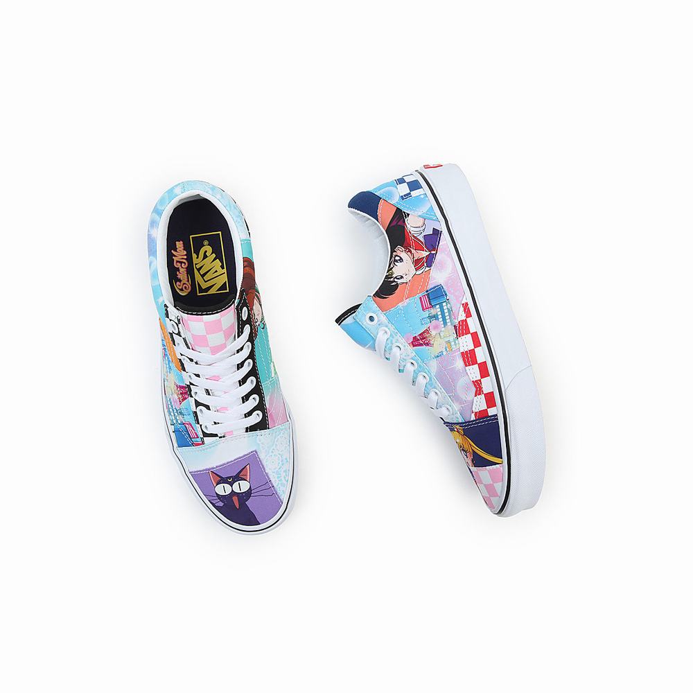 Men's Vans X Pretty Guardian Sailor Moon Old Skool Patchwork Sneakers Multicolor | USA43605