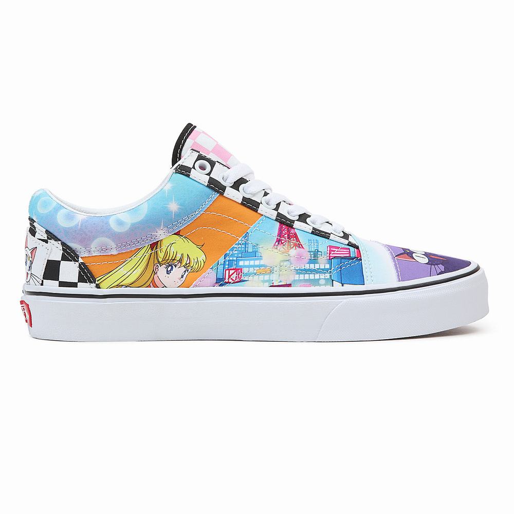 Men's Vans X Pretty Guardian Sailor Moon Old Skool Patchwork Sneakers Multicolor | USA43605