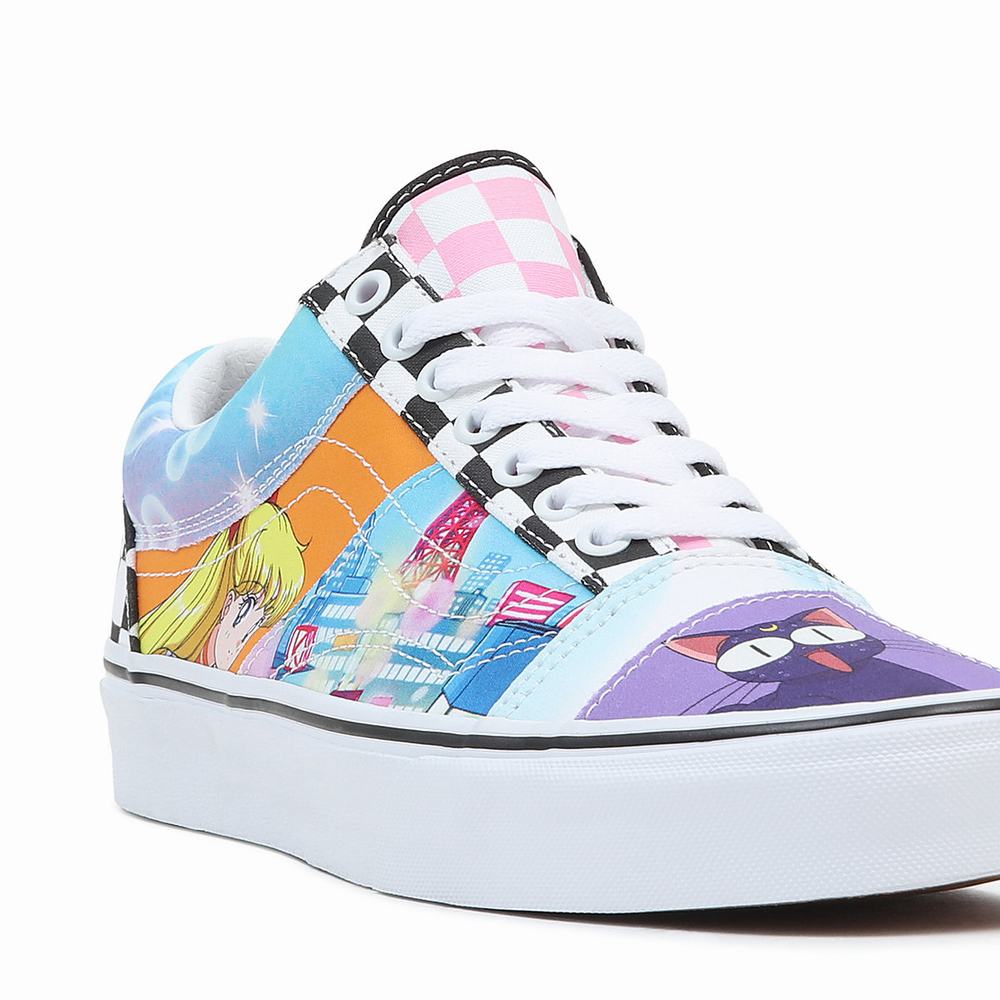 Men's Vans X Pretty Guardian Sailor Moon Old Skool Patchwork Sneakers Multicolor | USA43605