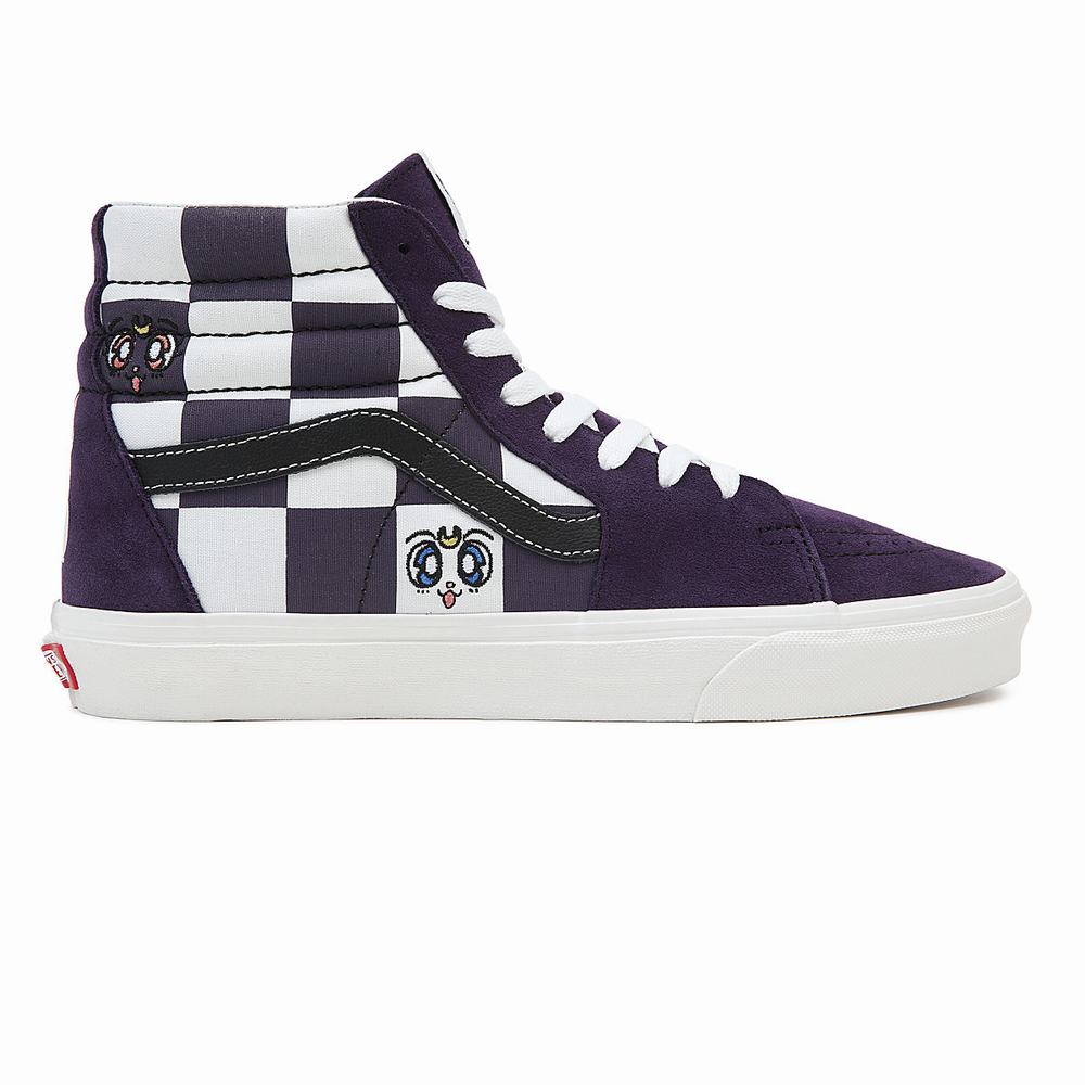 Men's Vans X Pretty Guardian Sailor Moon Sk8-Hi Sneakers White / Purple | USA47063