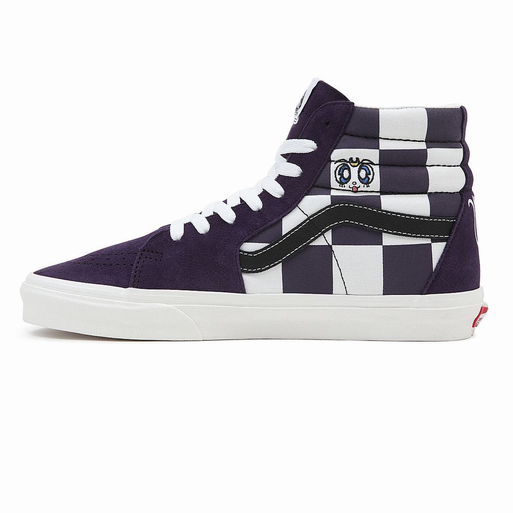 Men's Vans X Pretty Guardian Sailor Moon Sk8-Hi Sneakers White / Purple | USA47063