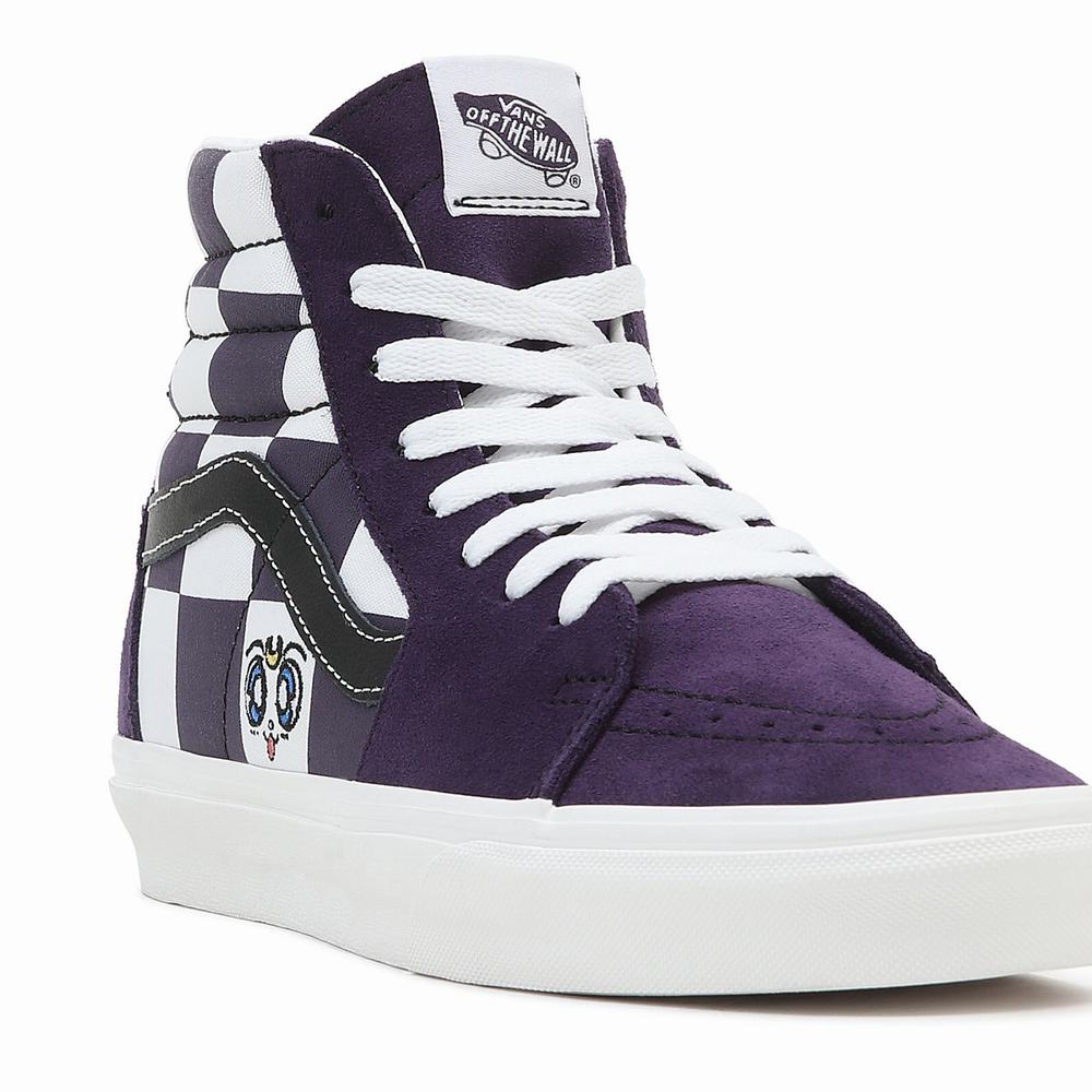 Men's Vans X Pretty Guardian Sailor Moon Sk8-Hi Sneakers White / Purple | USA47063