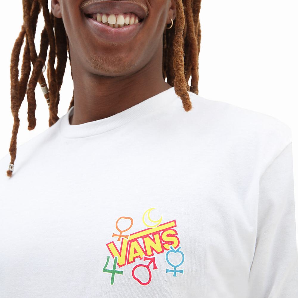 Men's Vans X Pretty Guardian Sailor Moon Graphic T Shirts White | USA51678