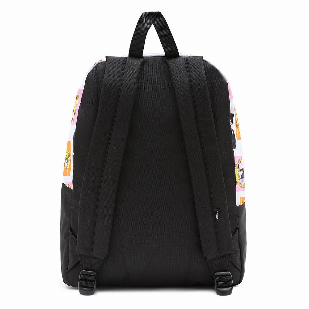 Men's Vans X Pretty Guardian Sailor Moon Old Skool IIII Backpacks White | USA94506