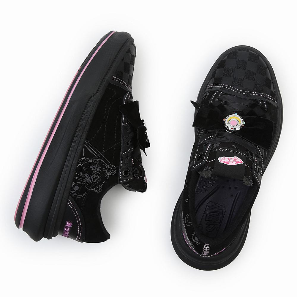 Men's Vans X Pretty Guardian Sailor Moon Old Skool Overt CC Sneakers Black | USA98531