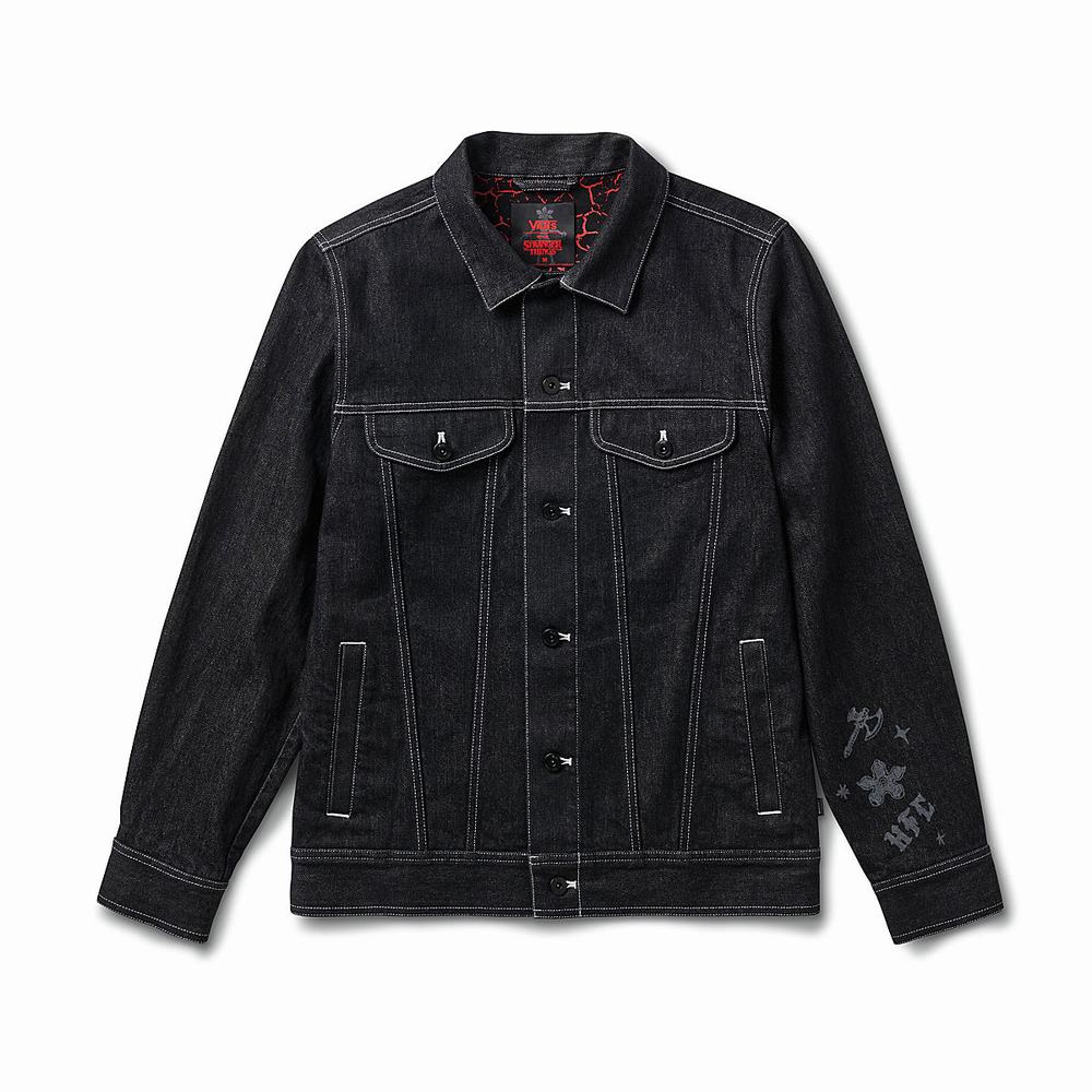 Men's Vans X Stranger Things HFC Jackets Black | USA17326