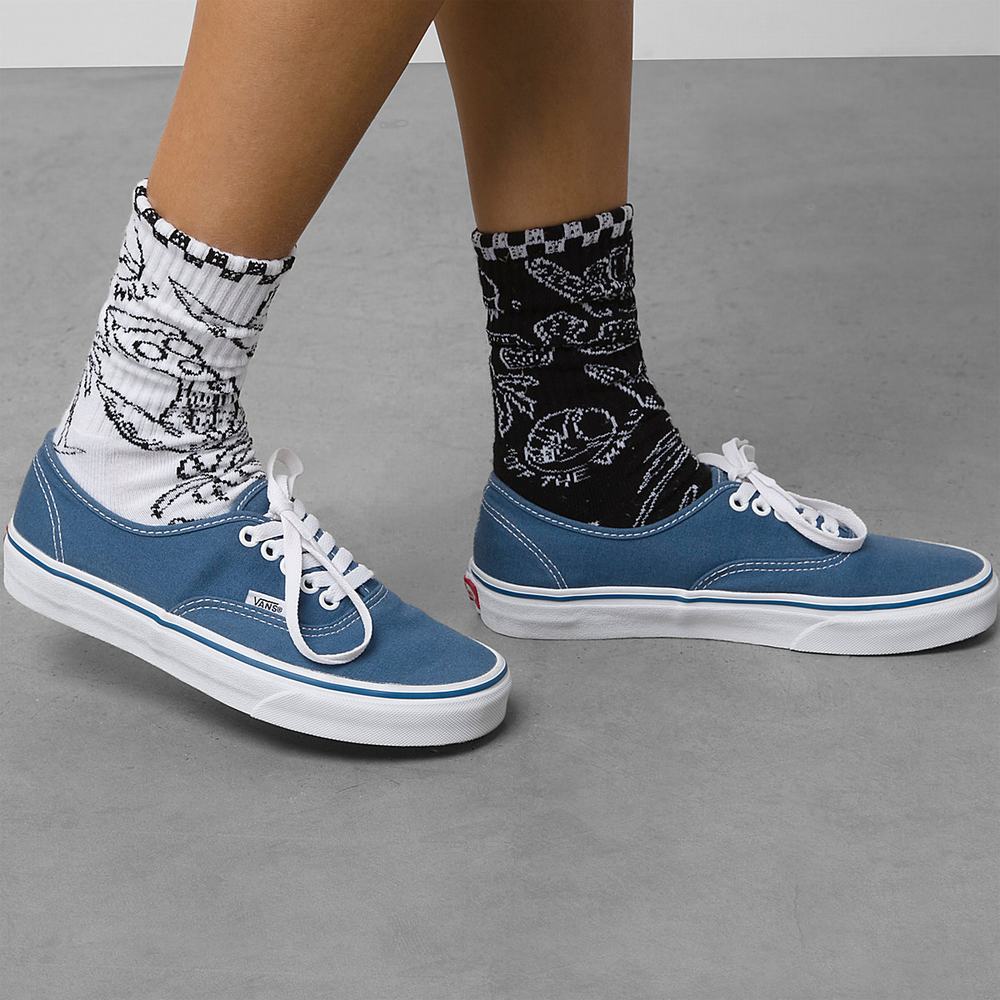 Men's Vans X Stranger Things Miss Match (1 pair) Socks Black / White | USA10479