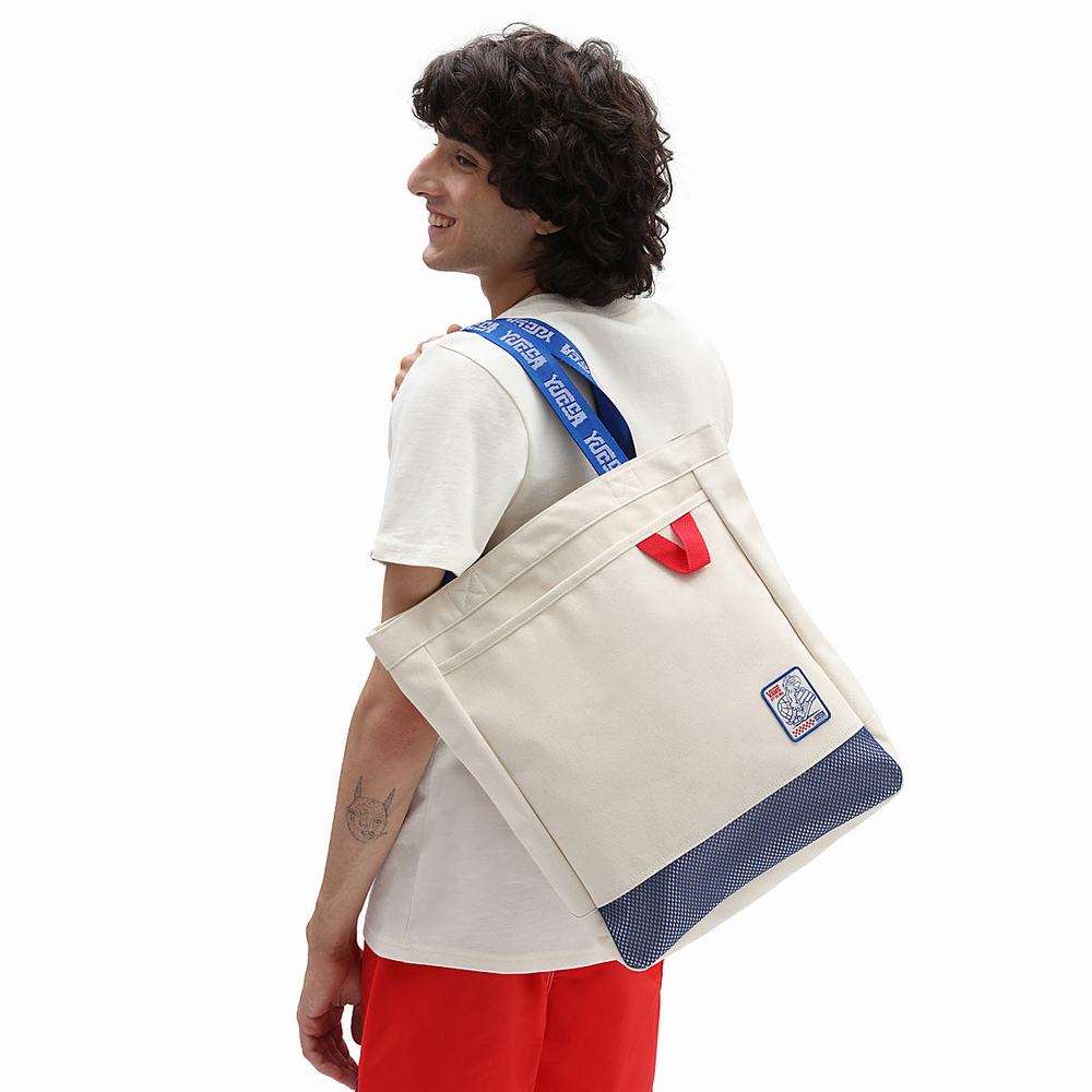 Men's Vans X Yucca Construct Tote Bags White | USA08675