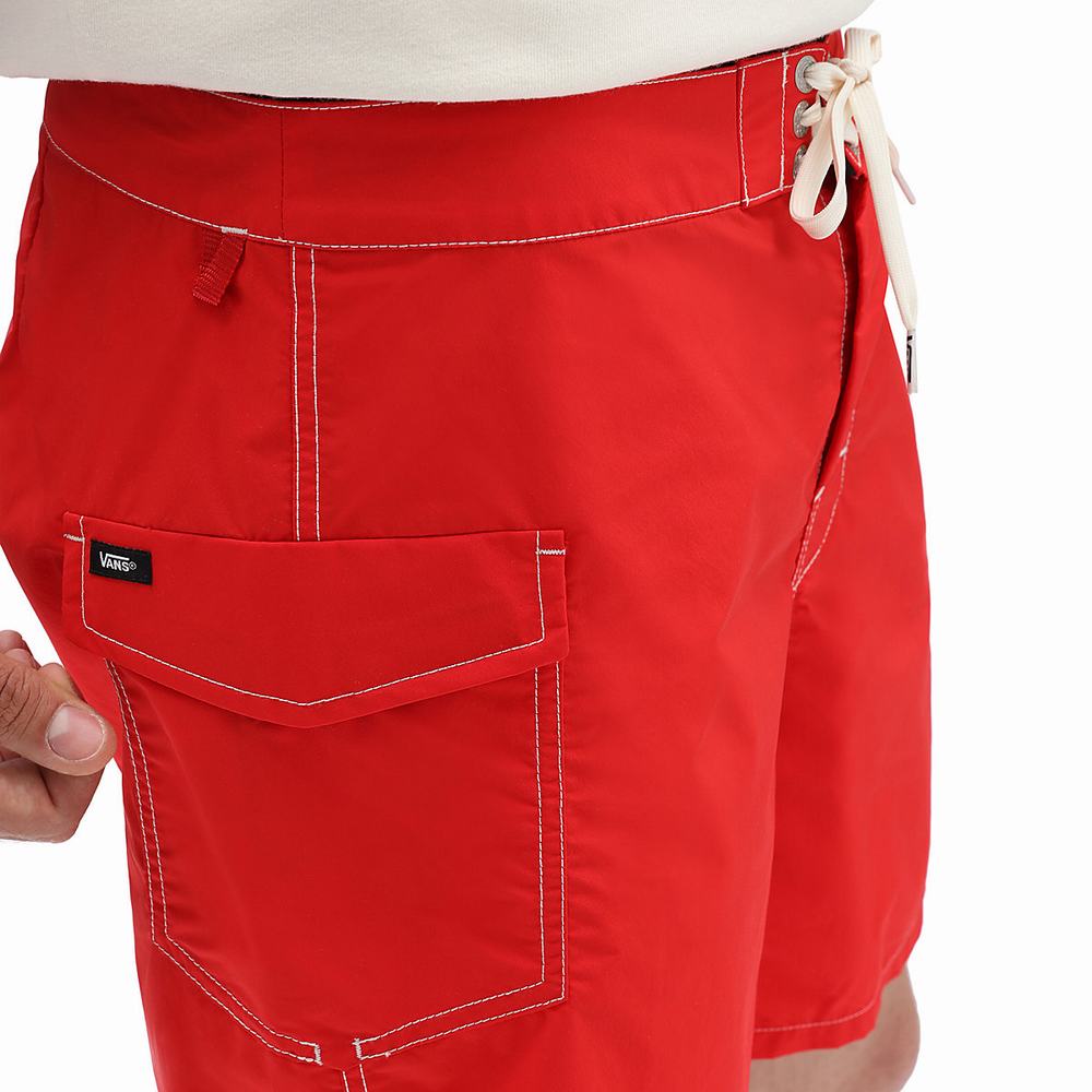 Men's Vans X Yucca Fins Boardshorts Red | USA79204