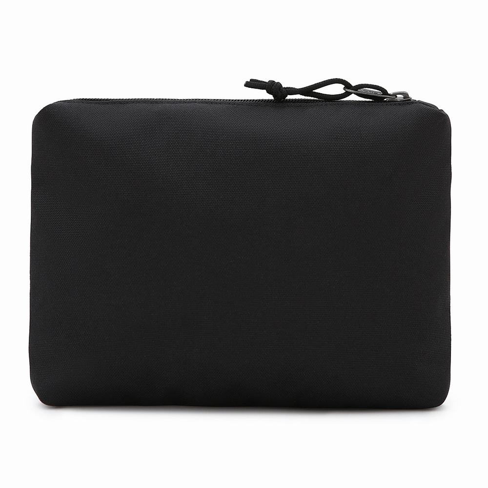 Men's Vans Zip Pouch Bags Black | USA32056