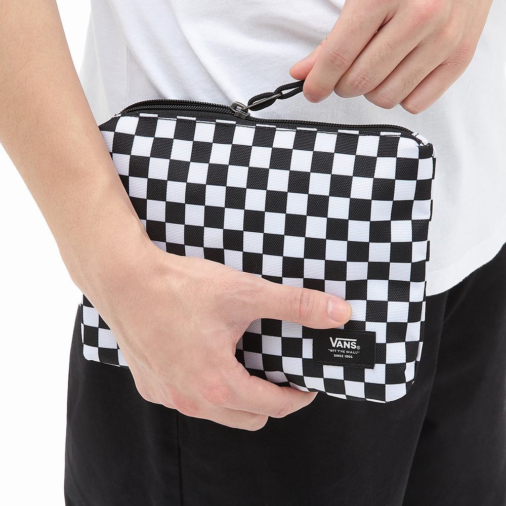 Men's Vans Zip Pouch Bags White | USA43092