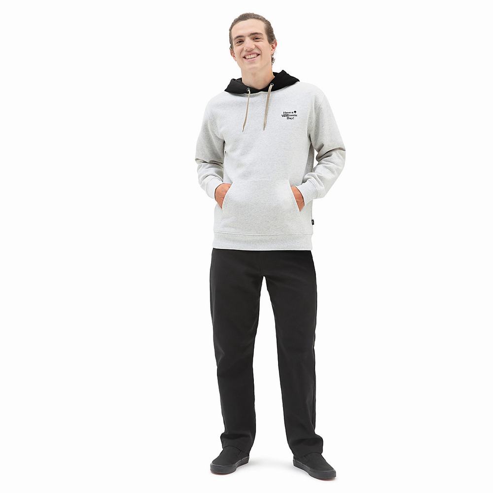 Men's Vans tastic Opposite Hoodie White | USA83194