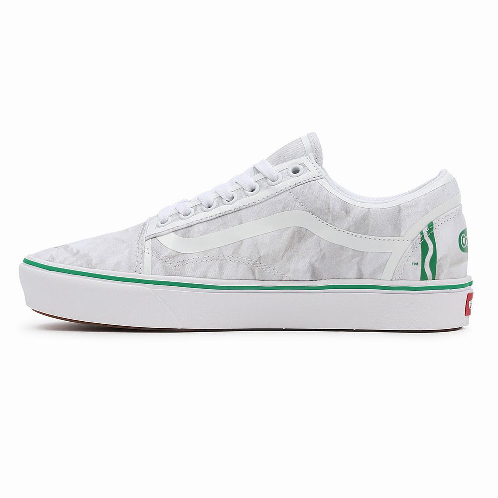 Men's Vans x Crayola ComfyCush Old Skool Sneakers White | USA89012