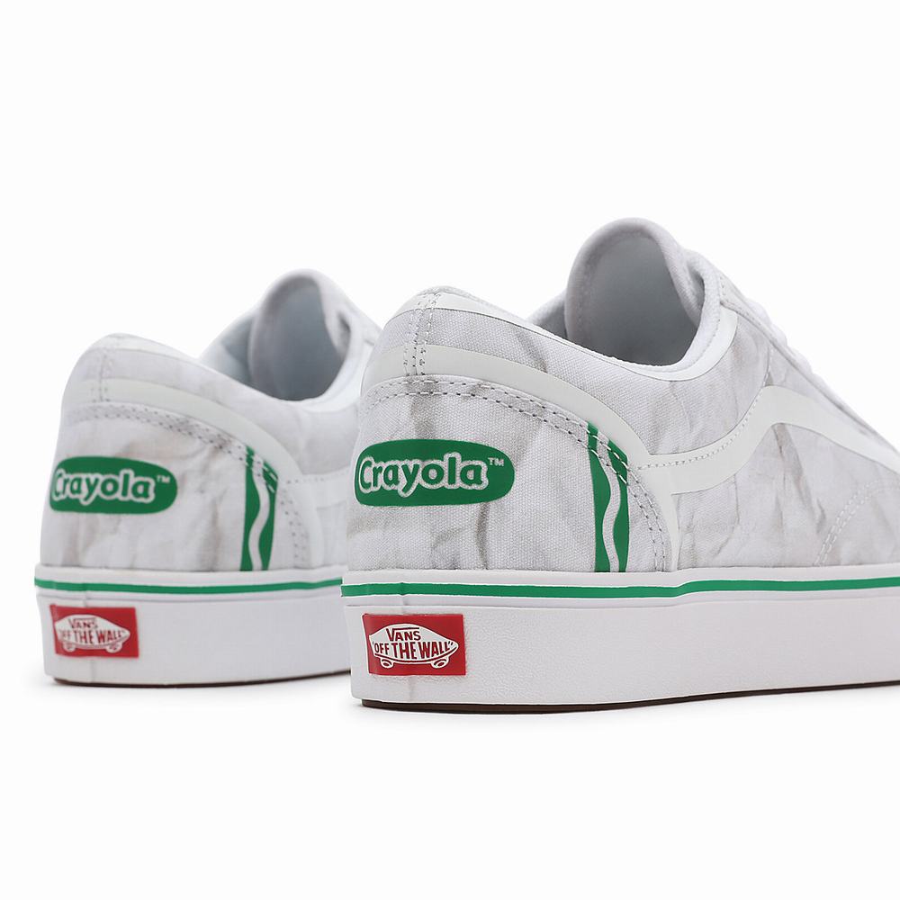 Men's Vans x Crayola ComfyCush Old Skool Sneakers White | USA89012