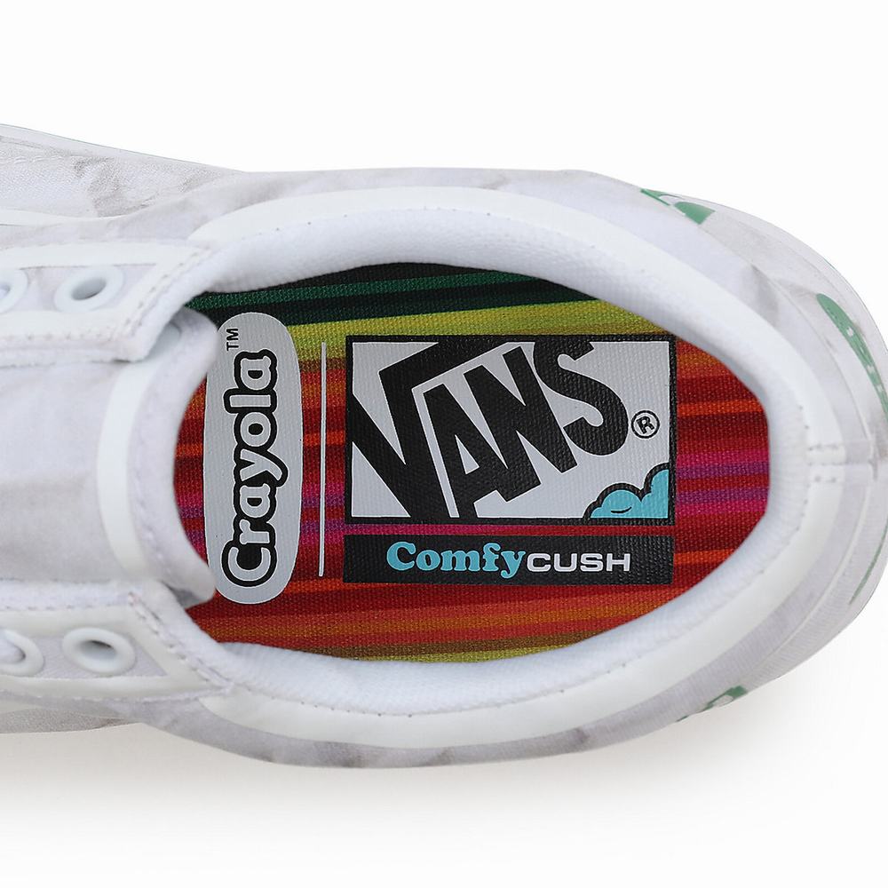 Men's Vans x Crayola ComfyCush Old Skool Sneakers White | USA89012