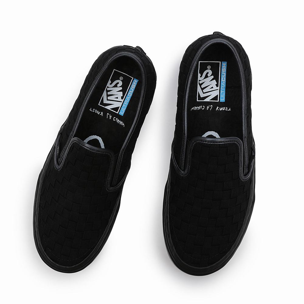 Men's Vans x Curren x Knost Slip-On SF Slip On Shoes Black | USA34925