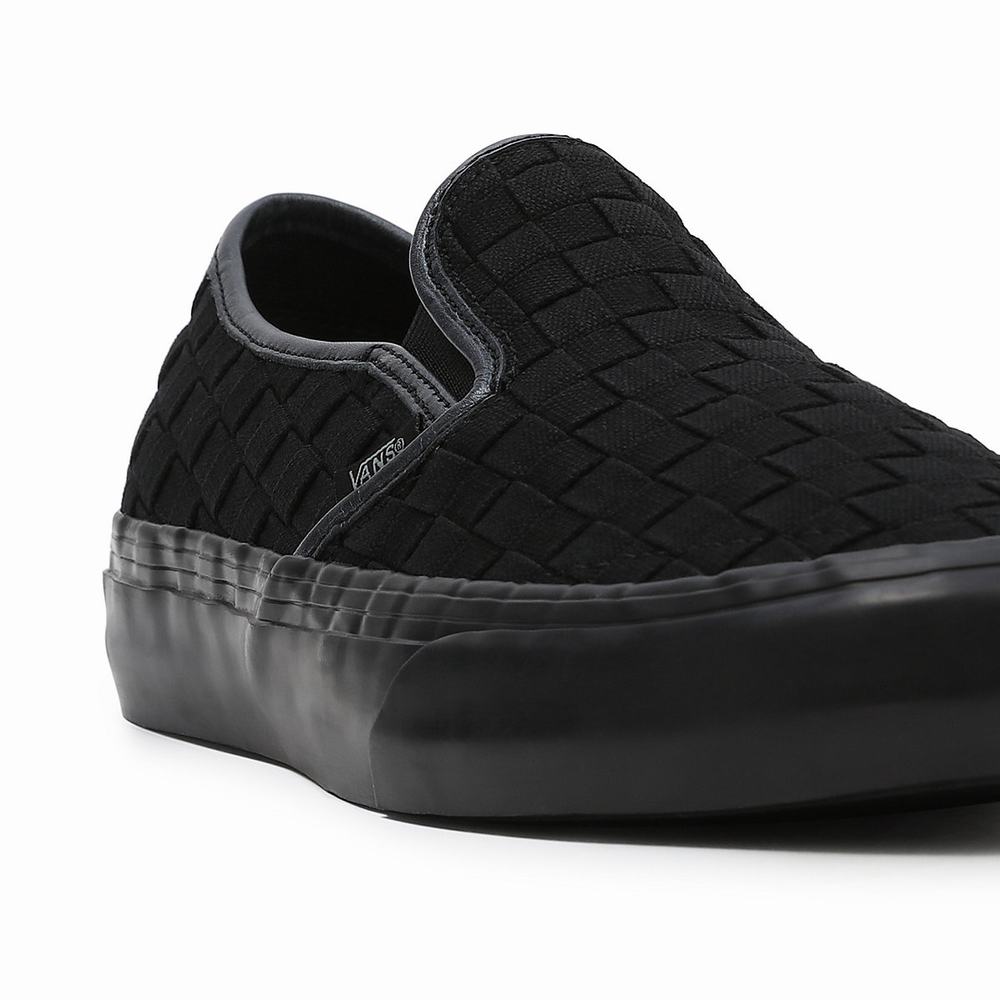 Men's Vans x Curren x Knost Slip-On SF Slip On Shoes Black | USA34925