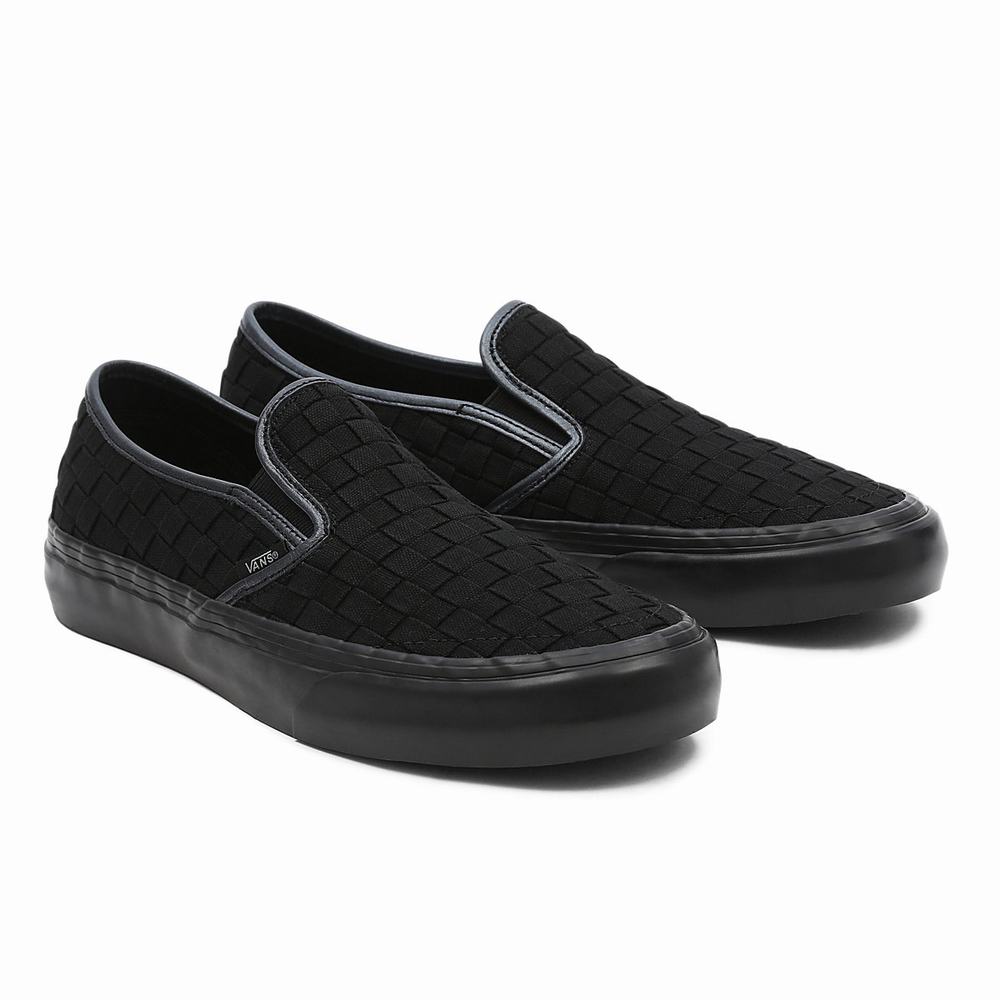 Men\'s Vans x Curren x Knost Slip-On SF Slip On Shoes Black | USA34925