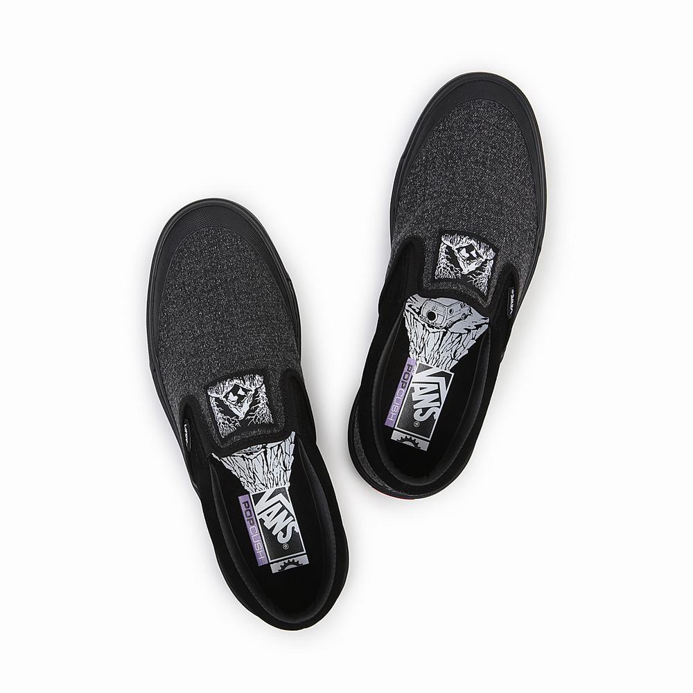 Men's Vans x Fast And Loose BMX Slip On Shoes Black | USA59218