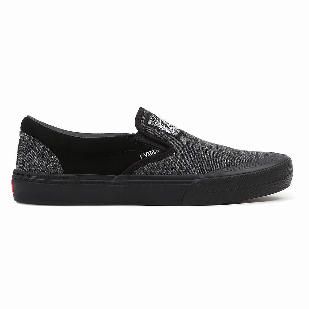 Men's Vans x Fast And Loose BMX Slip On Shoes Black | USA59218