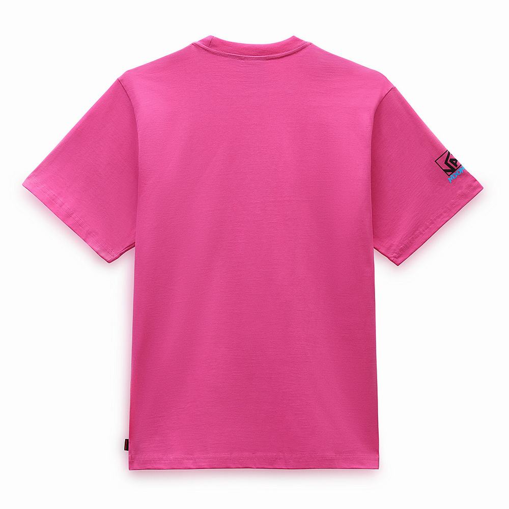 Men's Vans x Noon Goons Glow logo T Shirts Pink | USA97084