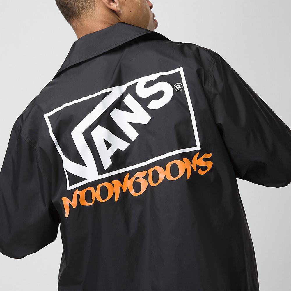 Men's Vans x Noon Goons Stacked Coaches Jackets Black | USA95013