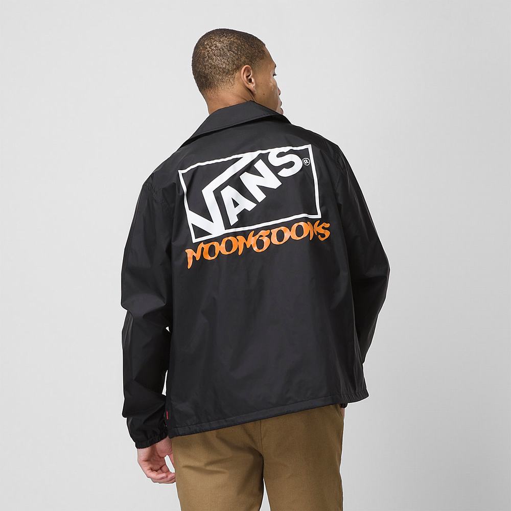 Men's Vans x Noon Goons Stacked Coaches Jackets Black | USA95013