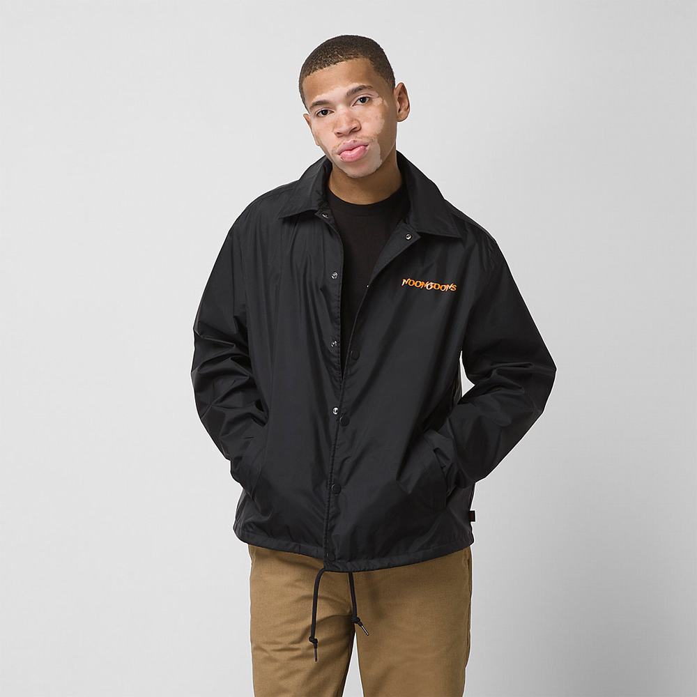 Men\'s Vans x Noon Goons Stacked Coaches Jackets Black | USA95013